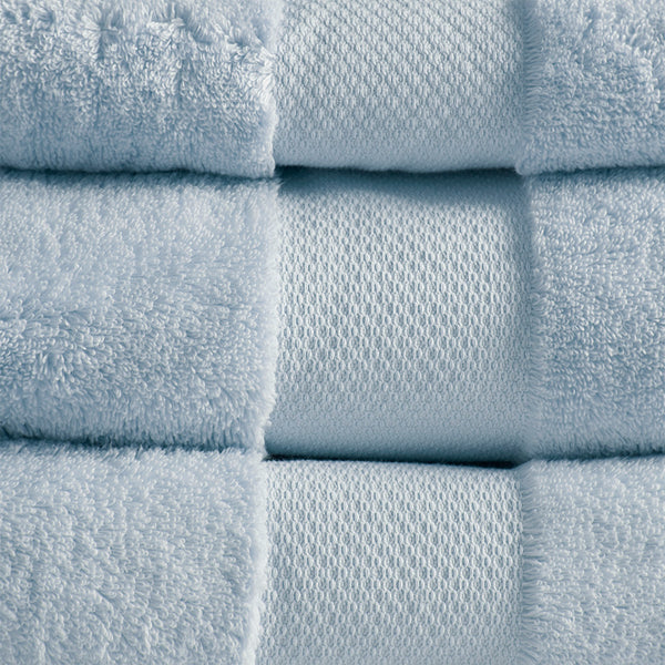 English Elm Cotton Madison Park Turkish 6-Piece Bath Towel Set — Oversized 600gsm Plush Towels, Oeko-Tex Certified Spa Luxury Light Blue 14.96 L x 10.63 W x 9 H B03599349