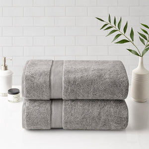 English Elm 100% Cotton 800GSM Madison Park Signature 2PC Bath Sheet Set – Plush, Absorbent, Antimicrobial SILVADUR™ Protection Silver 17.72 L x 12.2 W x 5.12 H B03599340