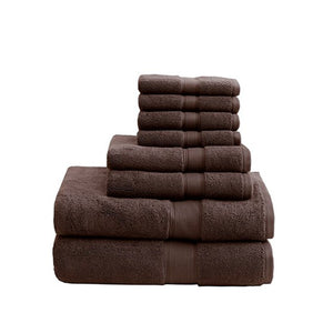 English Elm 100% Cotton Madison Park Signature 800GSM 8-Piece Antimicrobial Towel Set — Plush, OEKO-TEX Safe, Durable B03599346