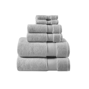 English Elm 1000gsm Madison Park Signature Splendor 6-Piece 100% Cotton Towel Set – Ultra Plush, Absorbent, Spa Quality Grey 15.25 L x 11 W x 11.25 H B03599344