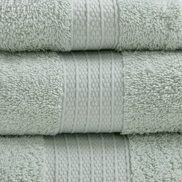 English Elm 6 Piece Organic Cotton Towel Set - 650gsm GOTS Organic, OEKO-TEX Safe, Extra Soft Absorbent Bath Towels B03598754