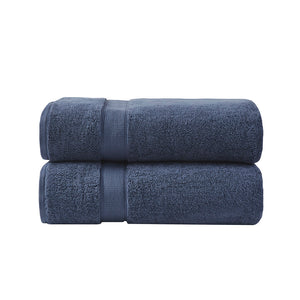 English Elm 100% Cotton Madison Park Signature 800GSM 2PC Bath Sheet Set – Ultra-Absorbent, Antimicrobial SILVADUR™ Luxury Dark Blue 17.72 L x 12.2 W x 5.12 H B03599350