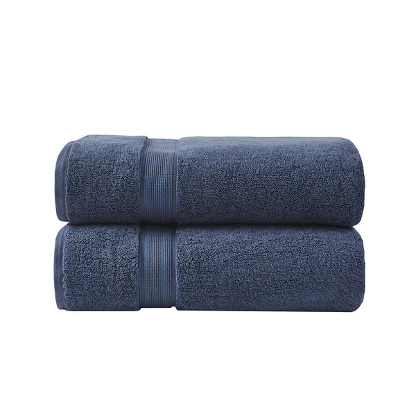 English Elm 100% Cotton Madison Park Signature 800GSM 2PC Bath Sheet Set – Ultra-Absorbent, Antimicrobial SILVADUR™ Luxury Dark Blue 17.72 L x 12.2 W x 5.12 H B03599350
