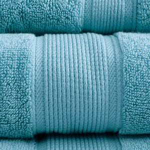 English Elm 100% Cotton 8PC Antimicrobial Towel Set — Madison Park Signature 800GSM Luxury, Ultra Absorbent, OEKO-TEX Aqua 14.17 L x 10.63 W x 8.27 H B03599314