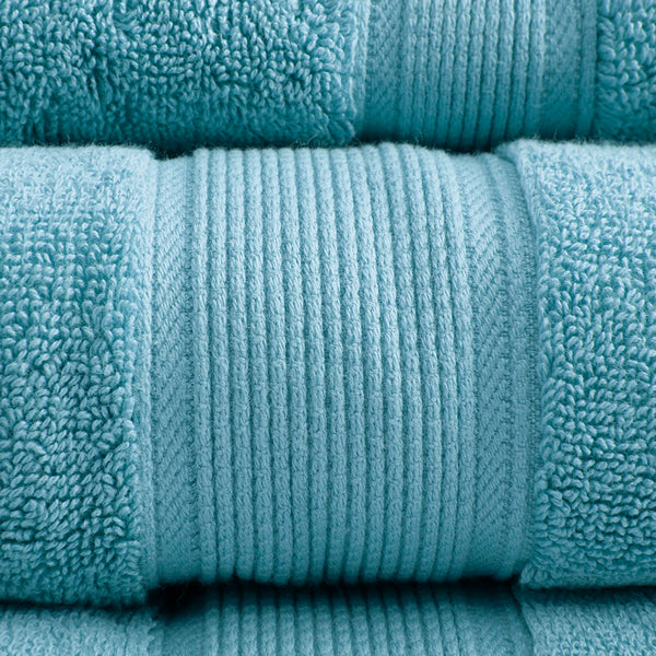 English Elm 100% Cotton 8PC Antimicrobial Towel Set — Madison Park Signature 800GSM Luxury, Ultra Absorbent, OEKO-TEX Aqua 14.17 L x 10.63 W x 8.27 H B03599314