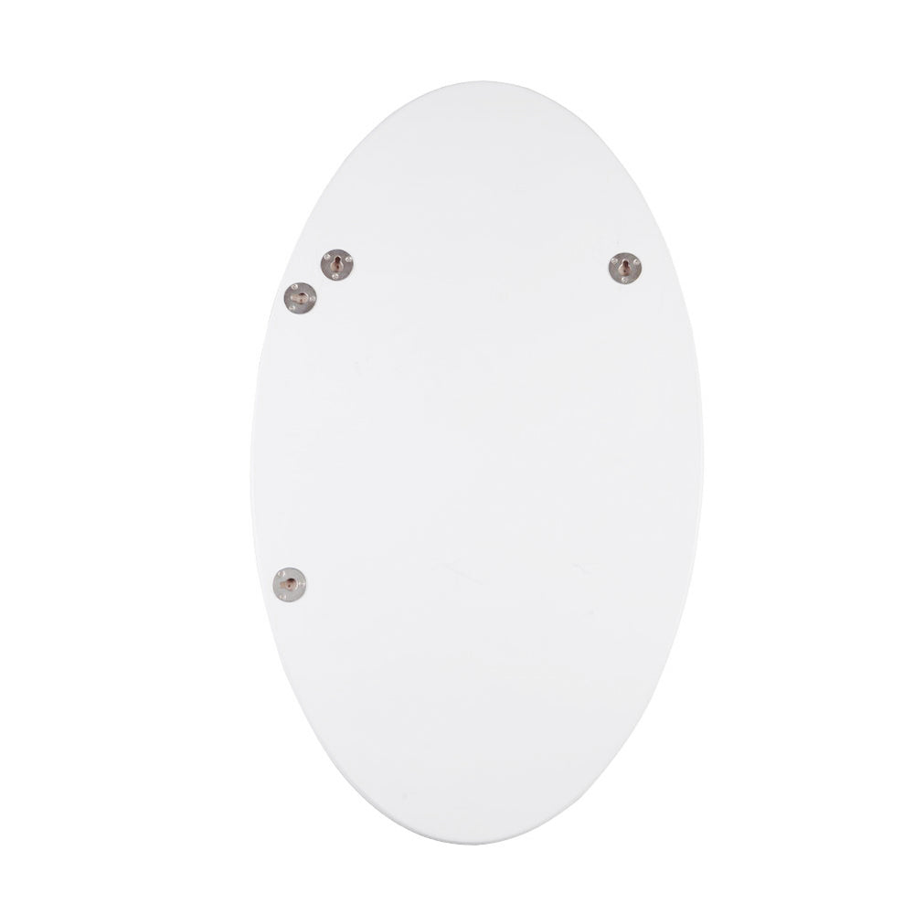 English Elm Frameless Oval Beveled Wall Mirror 25" HD Makeup Mirror White MDF Glass Minimalist Design W760P356153