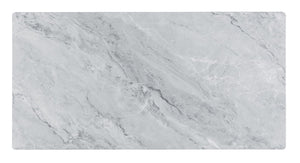 English Elm Landon Mid-century Coffee Table Marble Texture Glass Top Bent Wood Living Room Gray B061103281