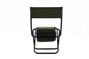 English Elm 4-piece Folding Portable Camping Chair Set with Oxford Cloth and Under-seat Storage Pocket W24172219
