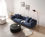 English Elm 108.3'' Modern Sofa Couch 4-Seater Fabric Sofa For Livingroom Office Blue