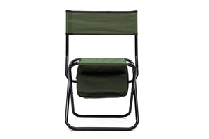 English Elm 4-piece Folding Portable Camping Chair Set with Oxford Cloth and Under-seat Storage Pocket W24172219