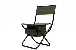 English Elm 4-piece Folding Portable Camping Chair Set with Oxford Cloth and Under-seat Storage Pocket W24172219