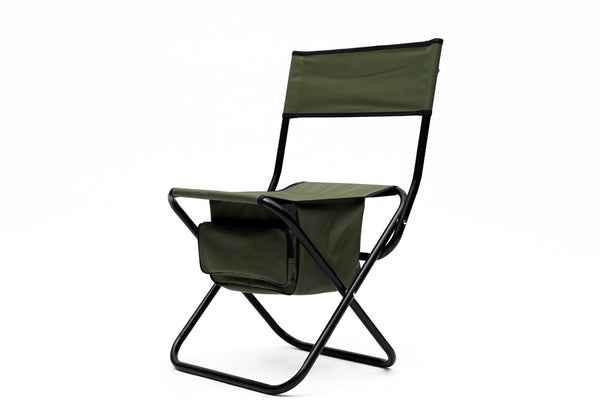 English Elm 4-piece Folding Portable Camping Chair Set with Oxford Cloth and Under-seat Storage Pocket W24172219