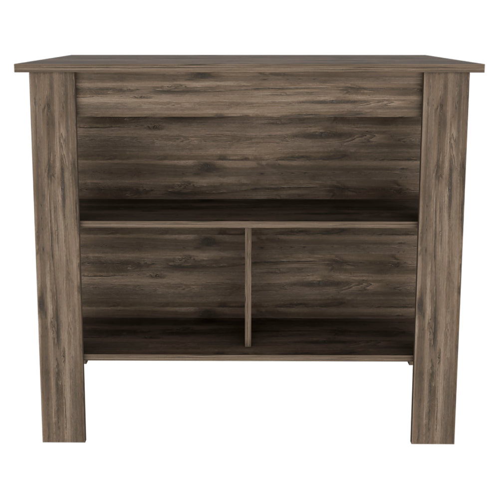 English Elm Brookvale Dark Brown 2-Piece Kitchen Island & Pantry Set with 8 Shelves, Durable Prep Surface, Storage Features B062S00208