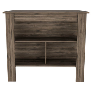 English Elm Brookvale Dark Brown 2-Piece Kitchen Island & Pantry Set with 8 Shelves, Durable Prep Surface, Storage Features B062S00208