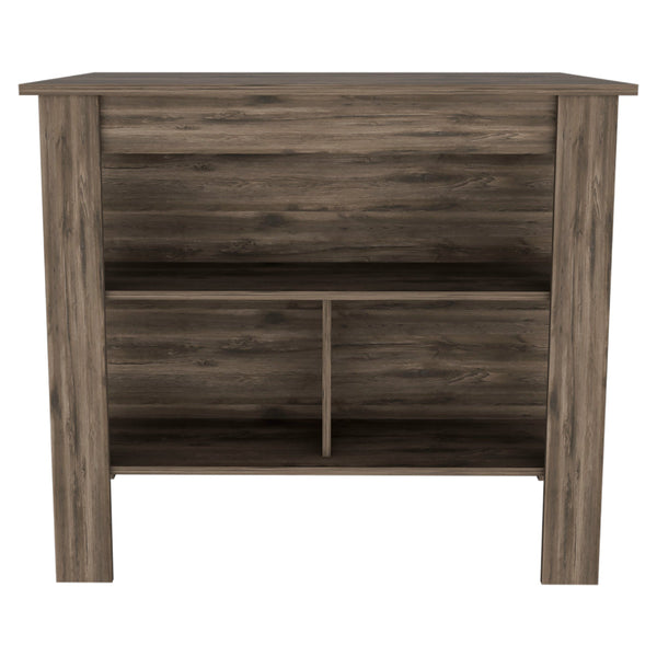 English Elm Brookvale Dark Brown 2-Piece Kitchen Island & Pantry Set with 8 Shelves, Durable Prep Surface, Storage Features B062S00208