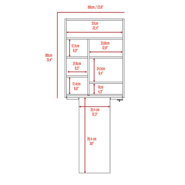 English Elm Canyon Light Gray 4-Door Pantry & Foldable Wall Table Kitchen Set — Space-Saving, Durable Storage Solution B062S00200