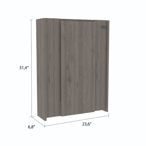 English Elm Wilmington Kitchen Island & Foldable Table Set in White‑Light Oak Finish, 10 Shelves for Stylish Storage B062S00198