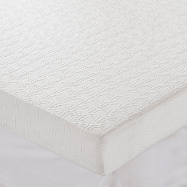 English Elm 4" Memory Foam Mattress Topper with Cooling, Pressure-Relief Support Foam, Removable Zippered Cover White 21.06 L x 17.52 W x 17.52 H B03595128