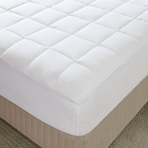 English Elm 3M Hypoallergenic Microfiber Mattress Pad with Scotchgard Protection, Oeko‑Tex, Machine Washable White 6.69 L x 7.09 W x 16.54 H B03595095