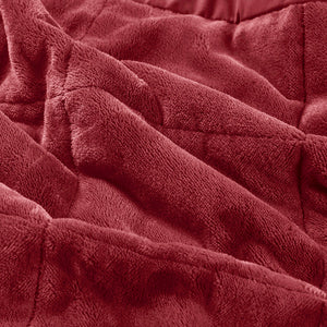 English Elm Reversible HeiQ Temperature-Regulating Plush to Microfiber Blanket, OEKO-TEX, All-Season Cozy Comfort Burgundy 16.54 L x 10.24 W x 10.24 H B03598536