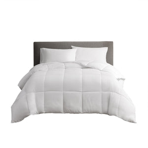 English Elm Cotton Down Alternative Comforter with 3M Thinsulate Featherless Insulation, 300TC Cotton Sateen White 22.05 L x 17.72 W x 6.69 H B03595041