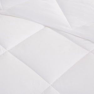 English Elm Cotton Down Alternative Comforter with 3M Thinsulate Featherless Insulation, 300TC Cotton Sateen Quilt White 22.05 L x 17.72 W x 7.87 H B03595045