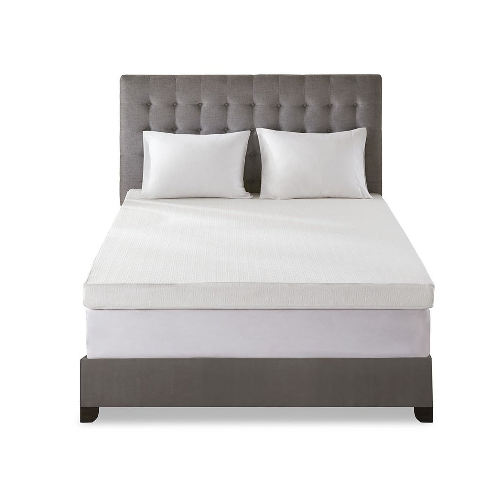 English Elm 4" Memory Foam Mattress Topper with 2" Temp-Responsive Foam & Support Layer, Removable Scotchgard Cover B03595127