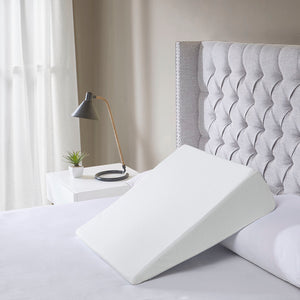English Elm Wedge Memory Foam Bed Pillow 7" Gusset - OEKO-TEX, Washable Zip Cover, Pressure Relief Support B03595154