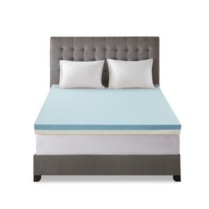 English Elm 4" Memory Foam Mattress Topper with 2" Temp-Responsive Foam & Support Layer, Removable Scotchgard Cover B03595127