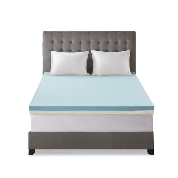 English Elm 4" Memory Foam Mattress Topper with 2" Temp-Responsive Foam & Support Layer, Removable Scotchgard Cover B03595127