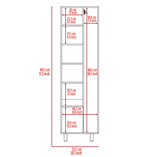 English Elm Crescent 7-Shelf 4-Door Kitchen Set with Island & Pantry, White/Light Oak, Spacious Prep and Storage (98) B062S00202