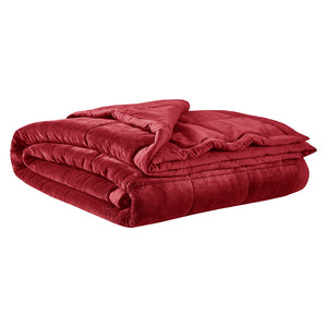 English Elm Reversible HeiQ Temperature-Regulating Plush to Microfiber Blanket, OEKO-TEX, All-Season Cozy Comfort Burgundy 16.54 L x 10.24 W x 10.24 H B03598536