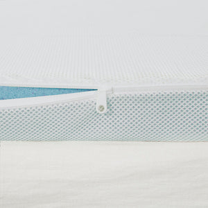 English Elm All Season Reversible Hypoallergenic Cooling Mattress Topper with Gel Memory Foam, Breathable Airflow Technology White 22.44 L x 9.84 W x 9.84 H B03595133