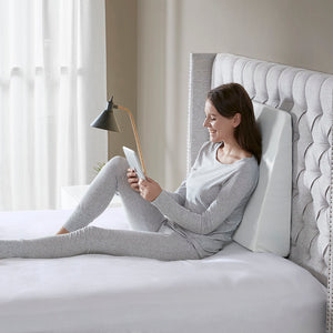 English Elm Wedge Memory Foam Bed Pillow 7" Gusset - OEKO-TEX, Washable Zip Cover, Pressure Relief Support B03595154