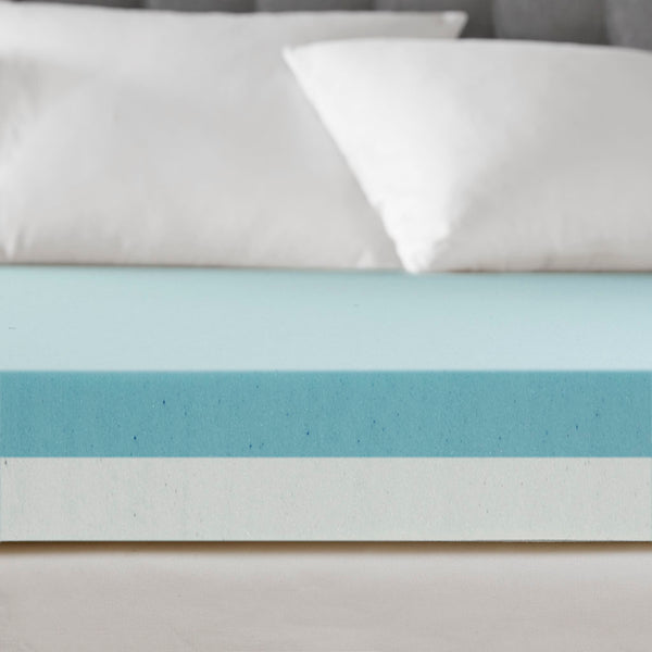 English Elm 4" Memory Foam Mattress Topper with 2" Temp-Responsive Foam & Support Layer, Removable Scotchgard Cover B03595127