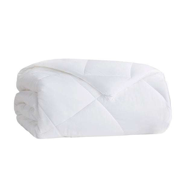 English Elm Cotton Down Alternative Comforter with 3M Thinsulate Featherless Insulation, 300TC Cotton Sateen Quilt White 22.05 L x 17.72 W x 7.87 H B03595045