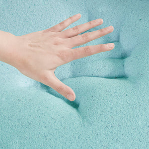 English Elm 4" Memory Foam Mattress Topper with 2" Temp-Responsive Foam & Support Layer, Removable Scotchgard Cover B03595127