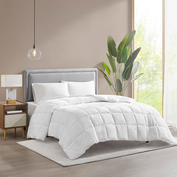 English Elm Full/Queen 3M Thinsulate Featherless Comforter – 300TC Cotton Sateen, Hypoallergenic Box-Quilted Luxury B03595043