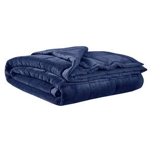 English Elm Reversible plush-to-microfiber blanket with HeiQ temperature regulation, OEKO-TEX, king 108"x90" Navy 15.35 L x 10.24 W x 10.24 H B03598513