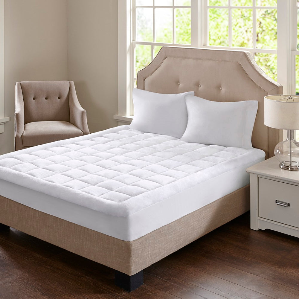 English Elm Overfilled Hypoallergenic Quilted Mattress Pad Waterproof Polyester Sleep Topper B03597677