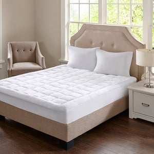 English Elm Overfilled Hypoallergenic Quilted Mattress Pad Waterproof Polyester Sleep Topper B03597677