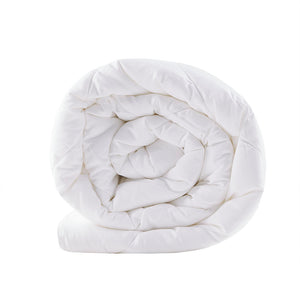 English Elm Cotton Down Alternative Comforter with 3M Thinsulate Featherless Insulation, 300TC Cotton Sateen Quilt White 22.05 L x 17.72 W x 7.87 H B03595045
