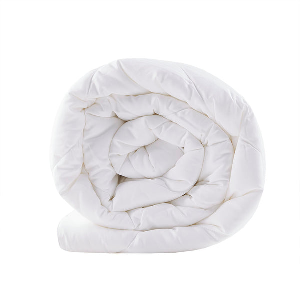 English Elm Cotton Down Alternative Comforter with 3M Thinsulate Featherless Insulation, 300TC Cotton Sateen Quilt White 22.05 L x 17.72 W x 7.87 H B03595045