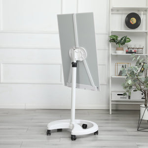 English Elm Removable Glass Whiteboard on Wheels Adjustable Tilt Magnetic Dry Erase Home Office W347103320