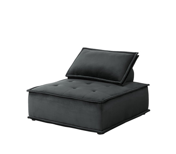 English Elm Anna Tufted Velvet Modular Sectional with Ottoman for Spacious Living Rooms B061S00698