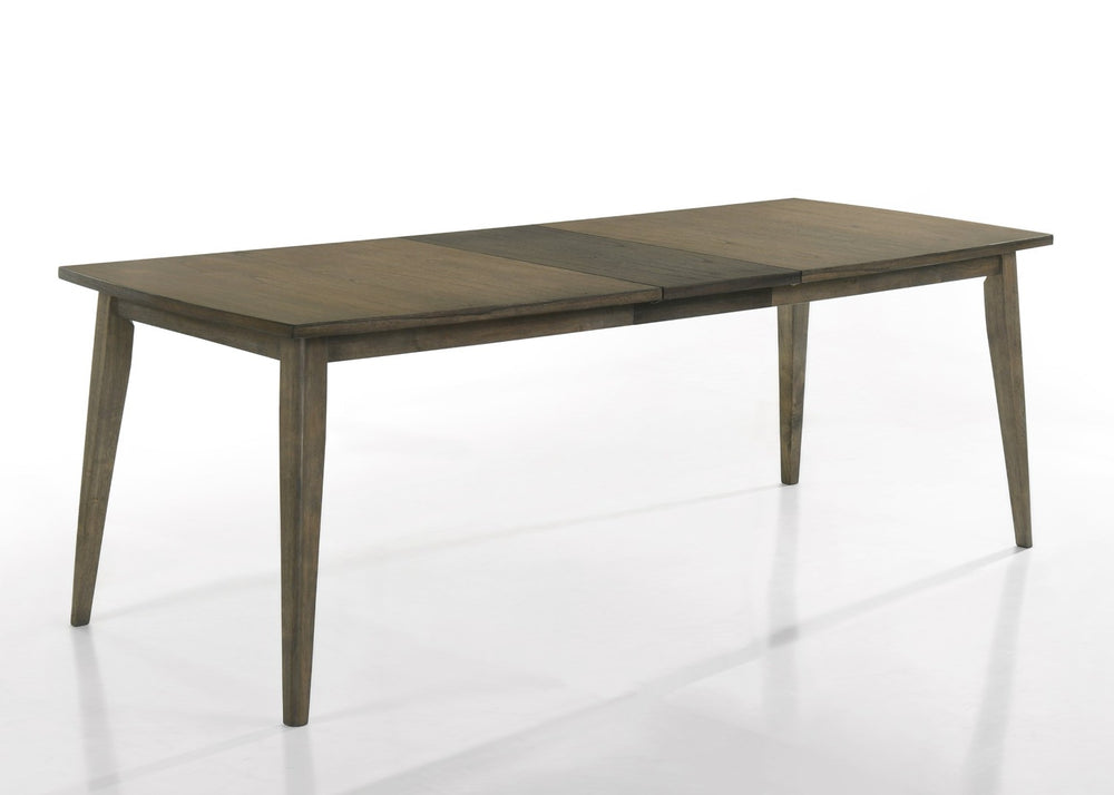 English Elm Bistro Extendable Walnut Dining Table with Distressed Wood Grain and Vintage Appeal B061S00683