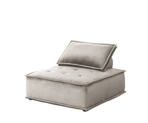 English Elm Anna Tufted Velvet Modular Sectional with Ottoman for Spacious Living Rooms B061S00711