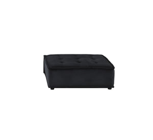 English Elm Anna Modular Velvet Sectional Sofa Set with Ottoman Button Tufted Lounge Seating B061S00701