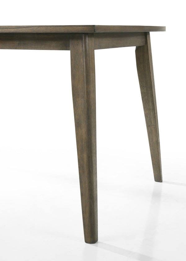 English Elm Bistro Walnut Rectangular Dining Table Seats Six with Distressed Split Wood Top B061110678
