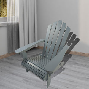 English Elm Outdoor Folding Adirondack Chair Solid Poplar Wood Wide Seat Patio Porch Deck W49591472
